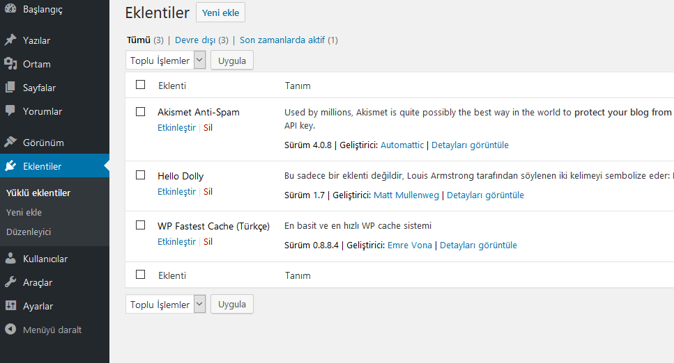 WordPress Eklenti Nasıl Kurulur