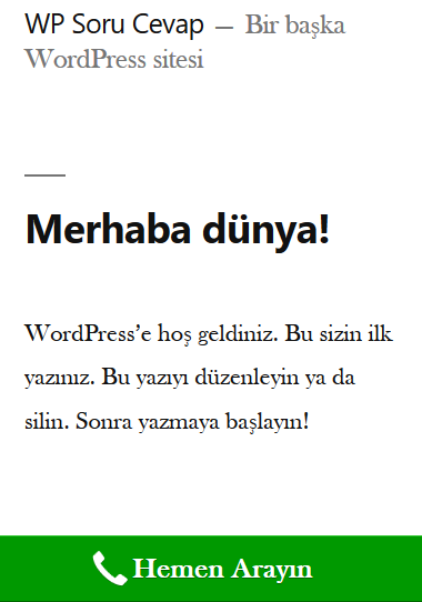 WordPress'e Telefon Butonu Nasıl Eklenir
