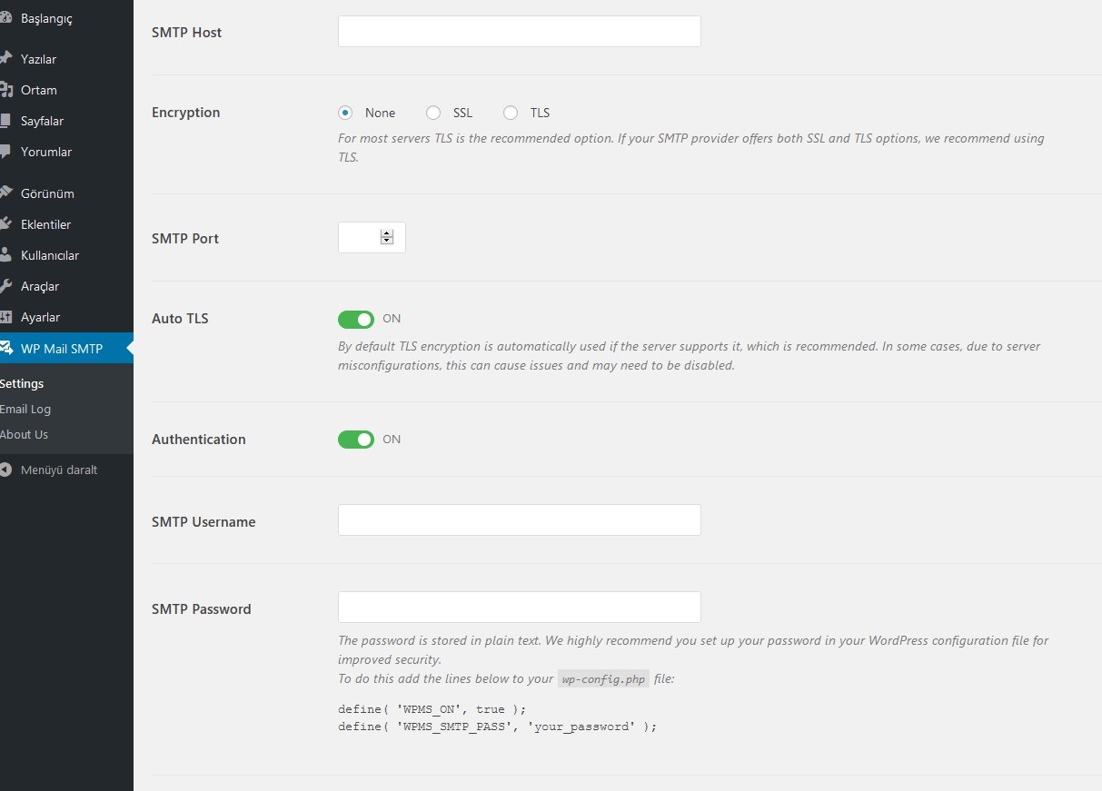 WordPress SMTP Ayarları Nasıl Yapılır